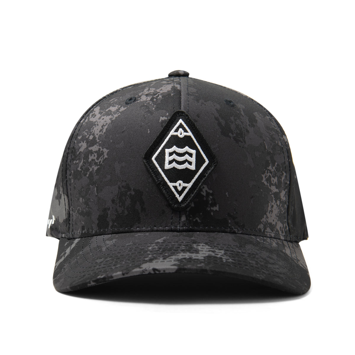 Diamond Logo Patch Hat Camo) Vision FlexFit – Lateral (Black