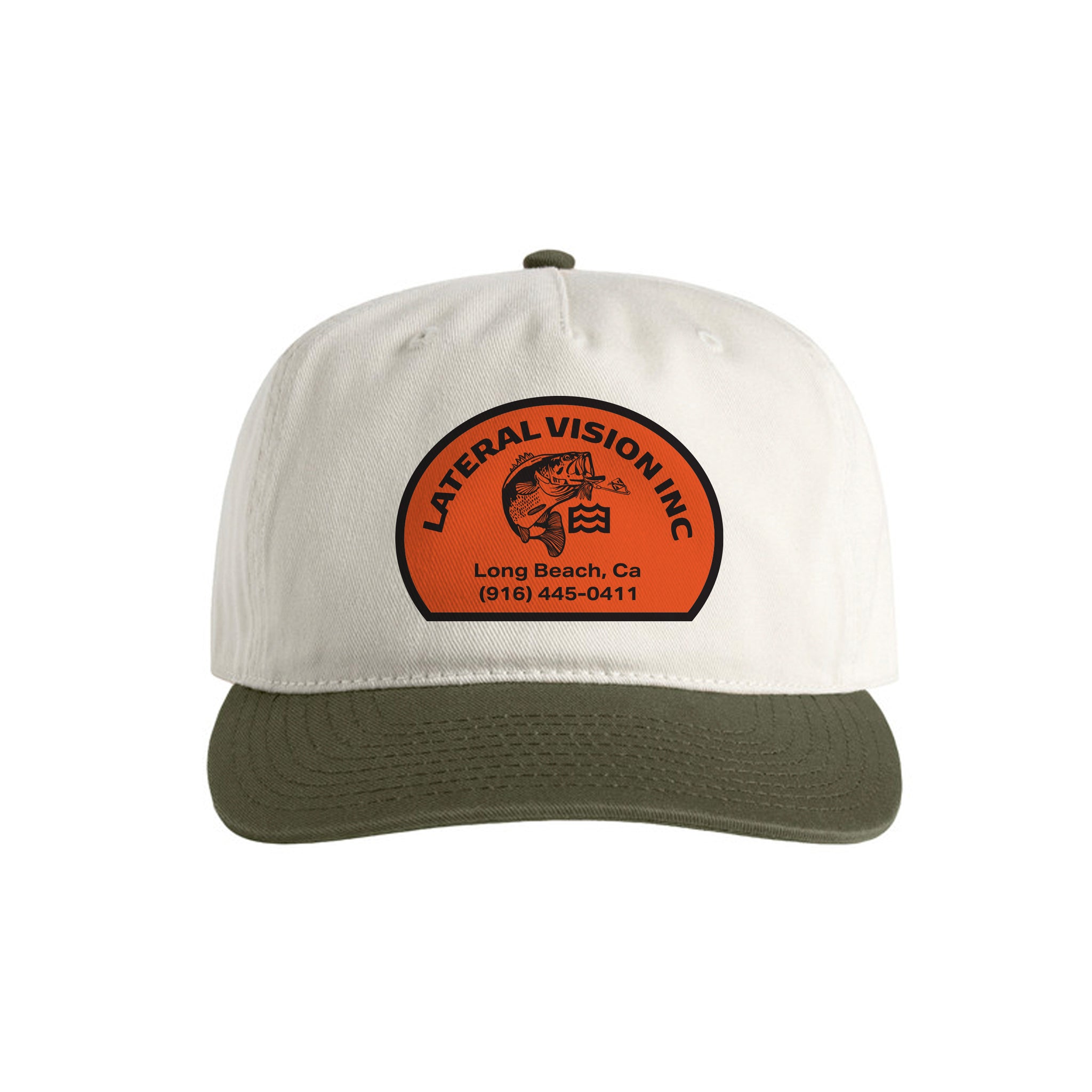 LV INC. Snapback Hat (WHITE/OLIVE) – Lateral Vision