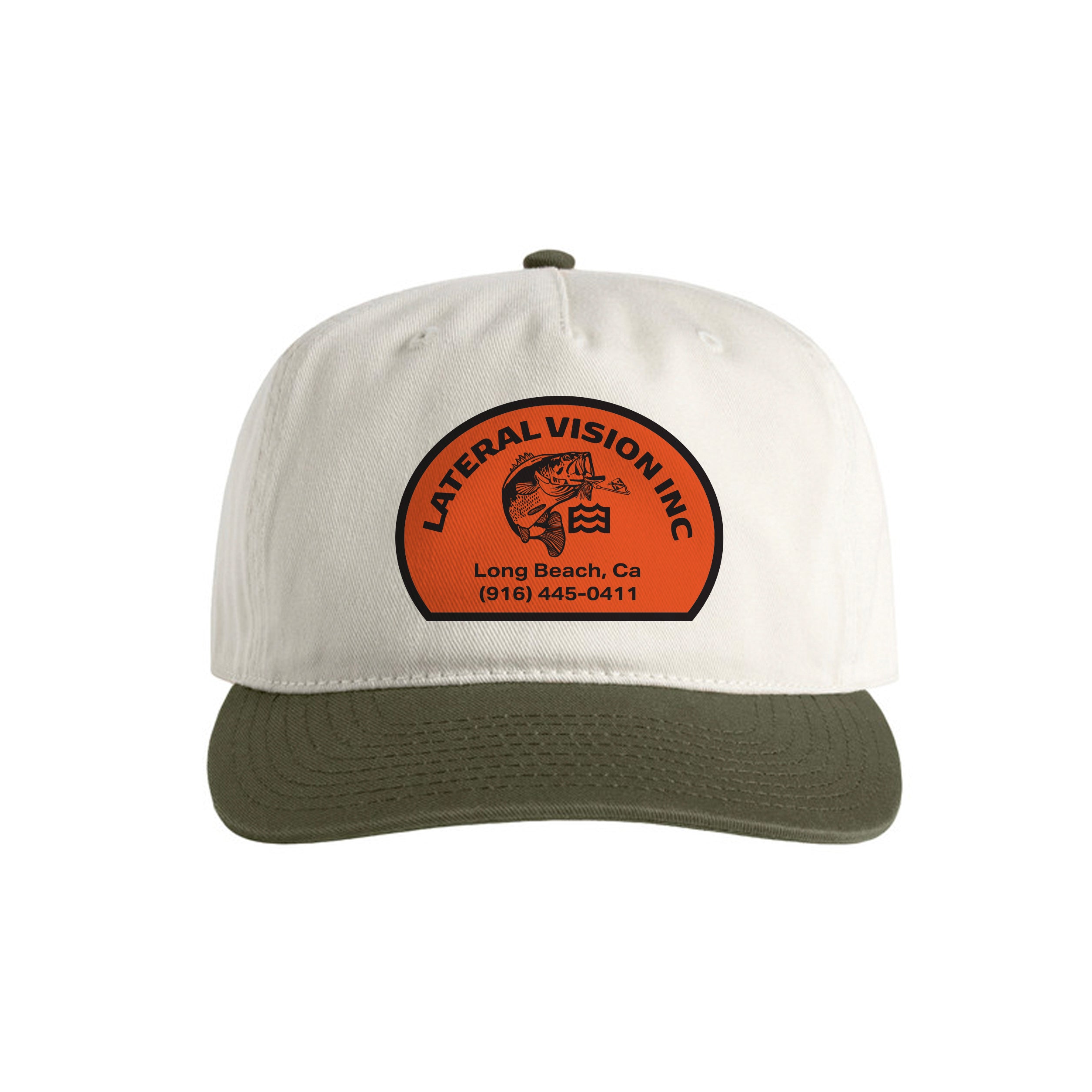LV INC. Snapback Hat (WHITE/OLIVE) – Lateral Vision