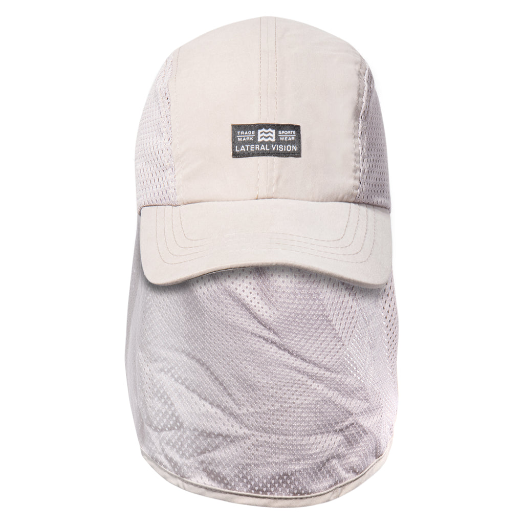 khaki cover fitted micro fiber cap with lateral vision patch 