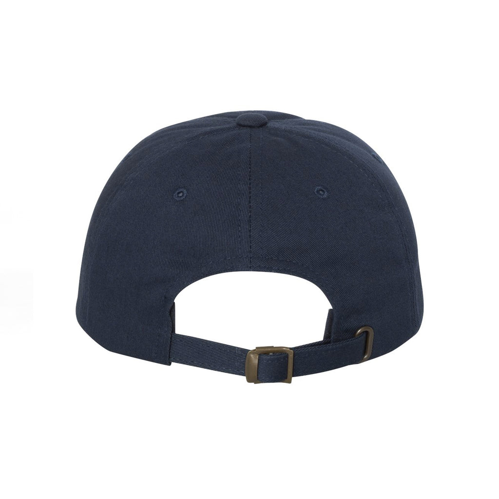 navy back of hat with buckle closure 