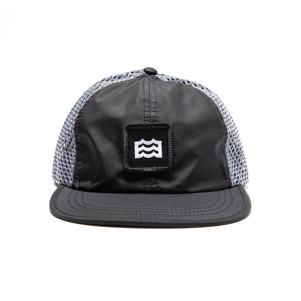 black / charcoal hat with square wave logo patch