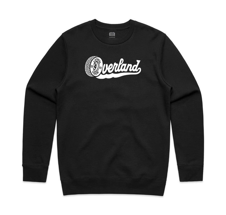 Overland Script Crewneck Sweater (Black)