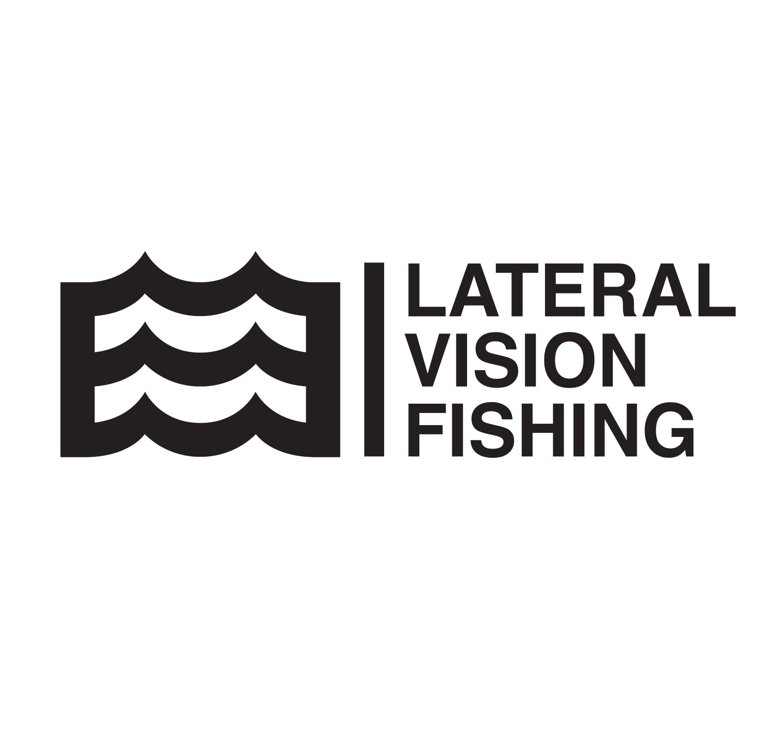 14” Lateral Vision Fishing Decal (Black)